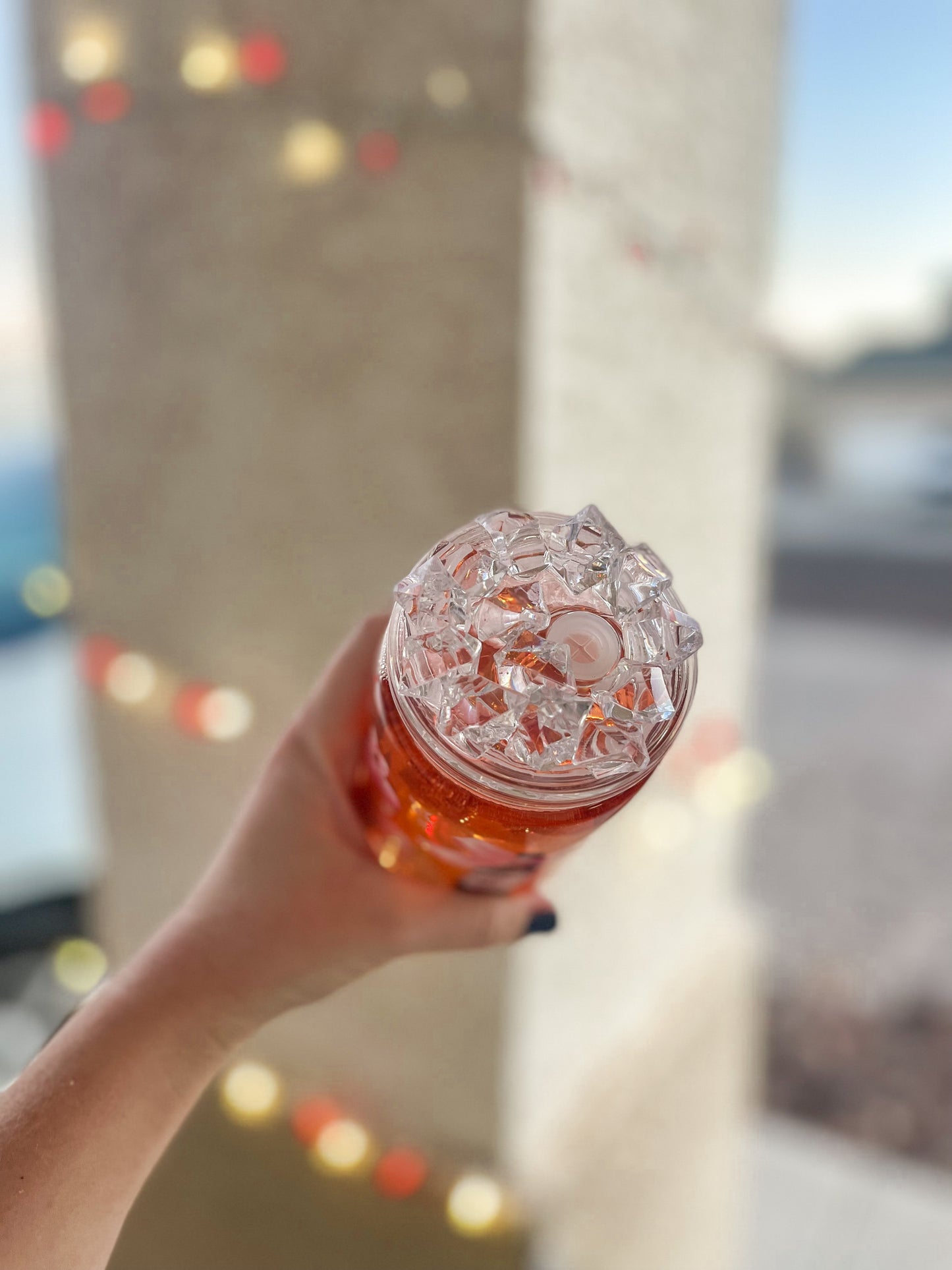 Cherry Dr. Pepper snow globe tumbler - acrylic