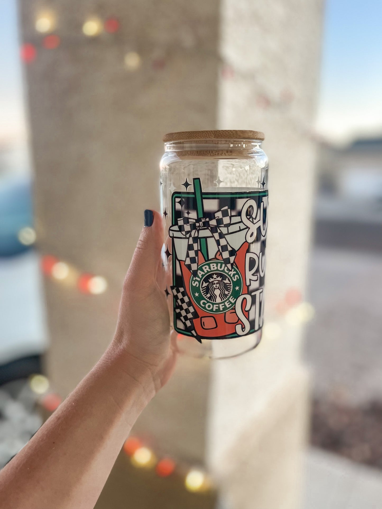 Runs on Starbies regular tumbler - glass