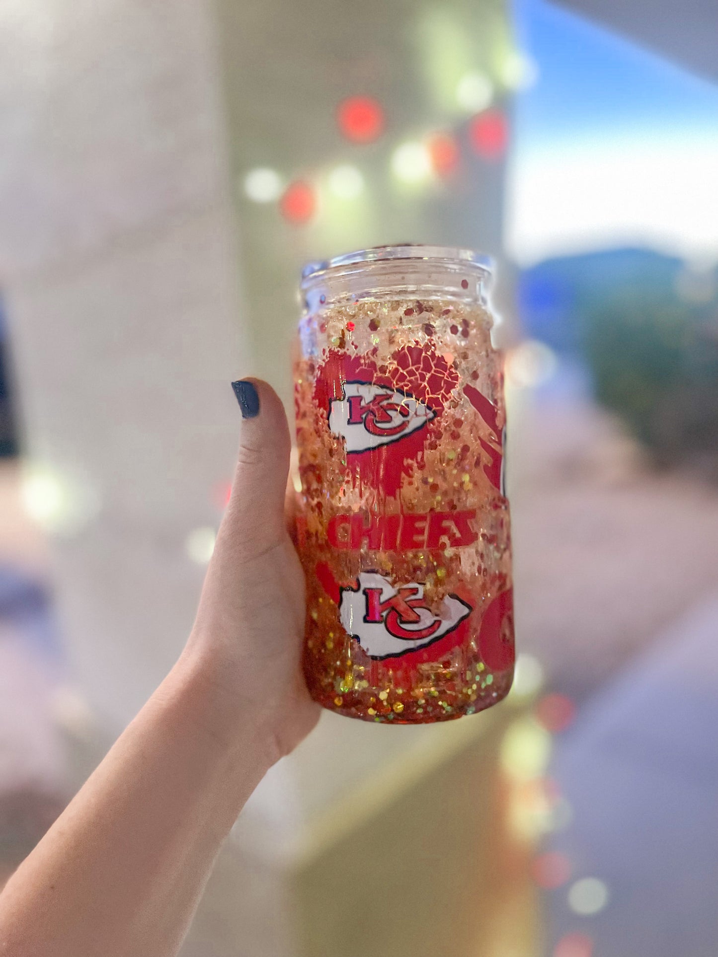 KC Chiefs snow globe tumbler - acrylic