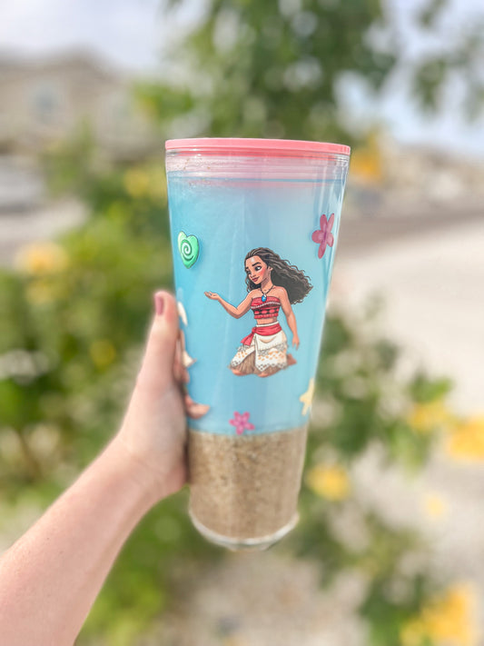 Ocean Girl 24 oz snow globe tumbler - plastic