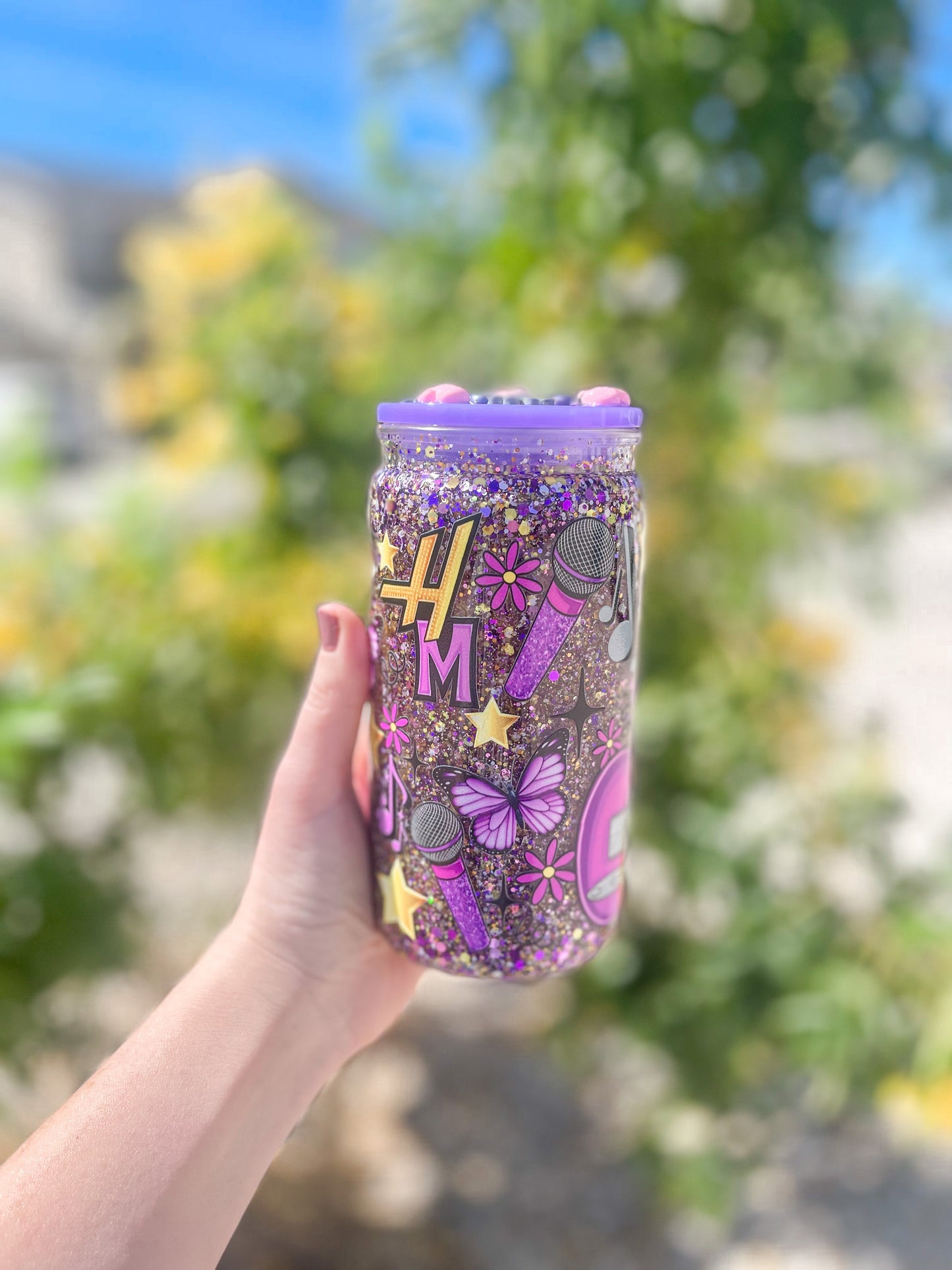Hannah Star snow globe tumbler - plastic