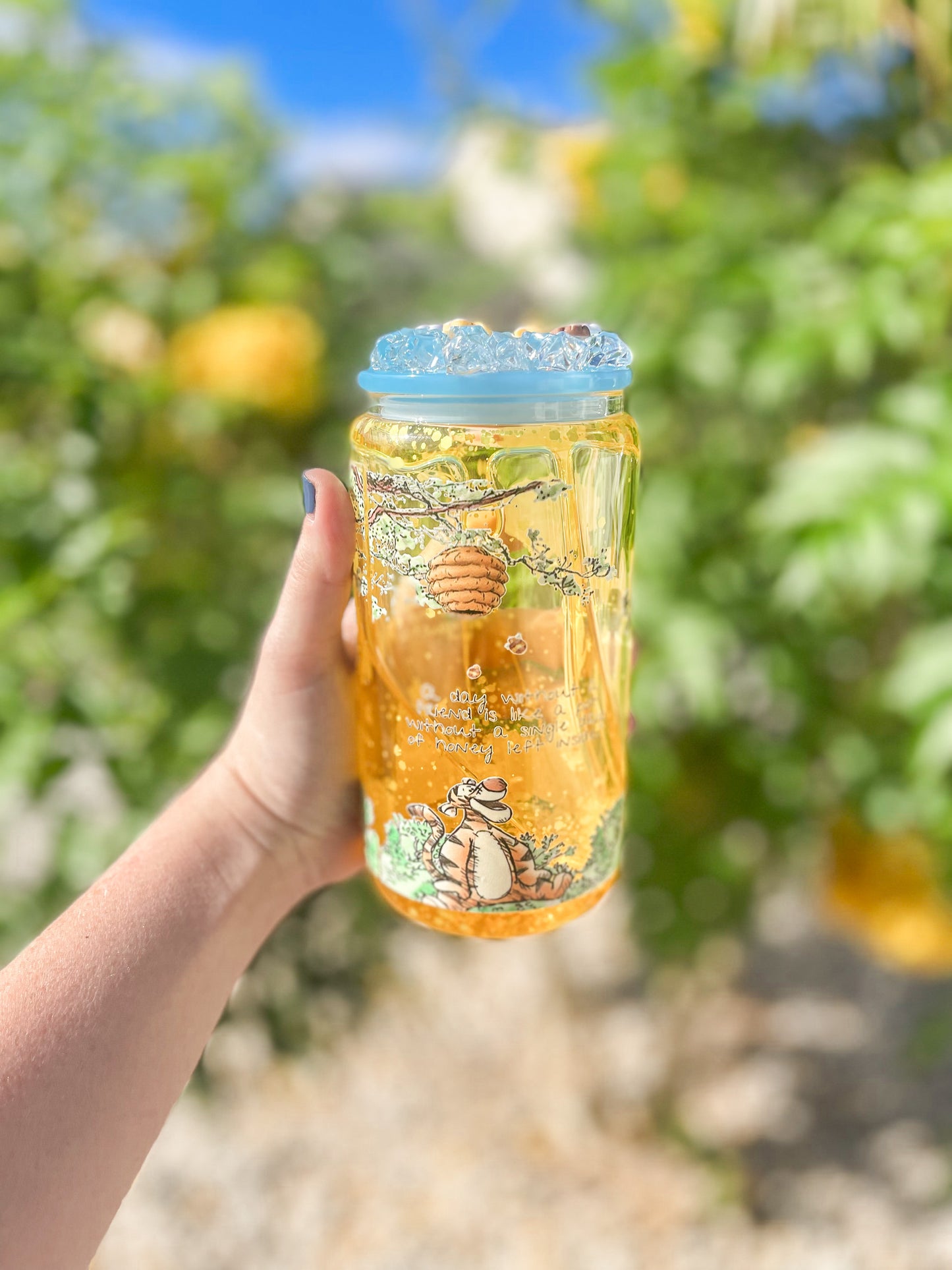 Vintage Bear snow globe tumbler - glass