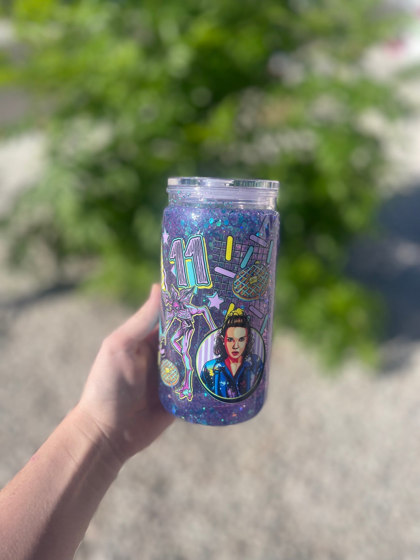 Eleven snow globe tumbler